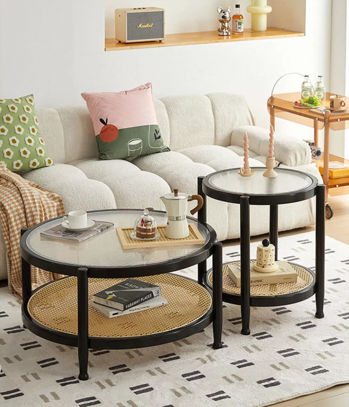 โต๊ะกาแฟ MY DOLLS HOUSE HOMU RATTAN 45 ซม. สีดำ_2